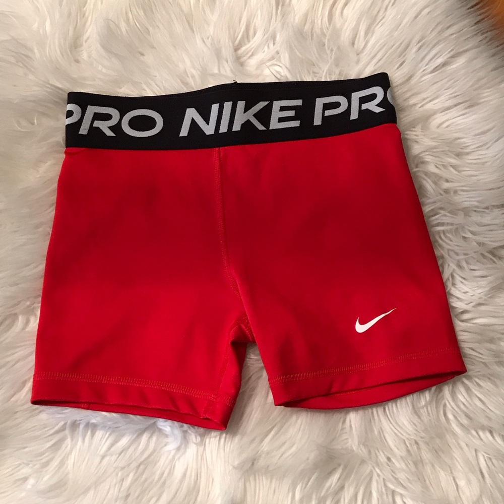 Nike Pros Kids Red Performance Shorts